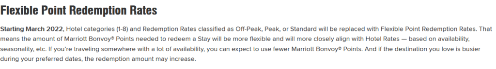 Major Changes Coming to Marriott Bonvoy in 2022: Dynamic Pricing, Elite Status Extension, & Flexible Free Night Awards 3 marriott flexible redemption
