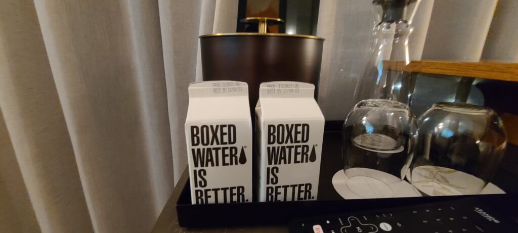 Review: Hotel Citrine, Palo Alto, a Tribute Portfolio 9 Hotel Citrine Complimentary Water Boxes