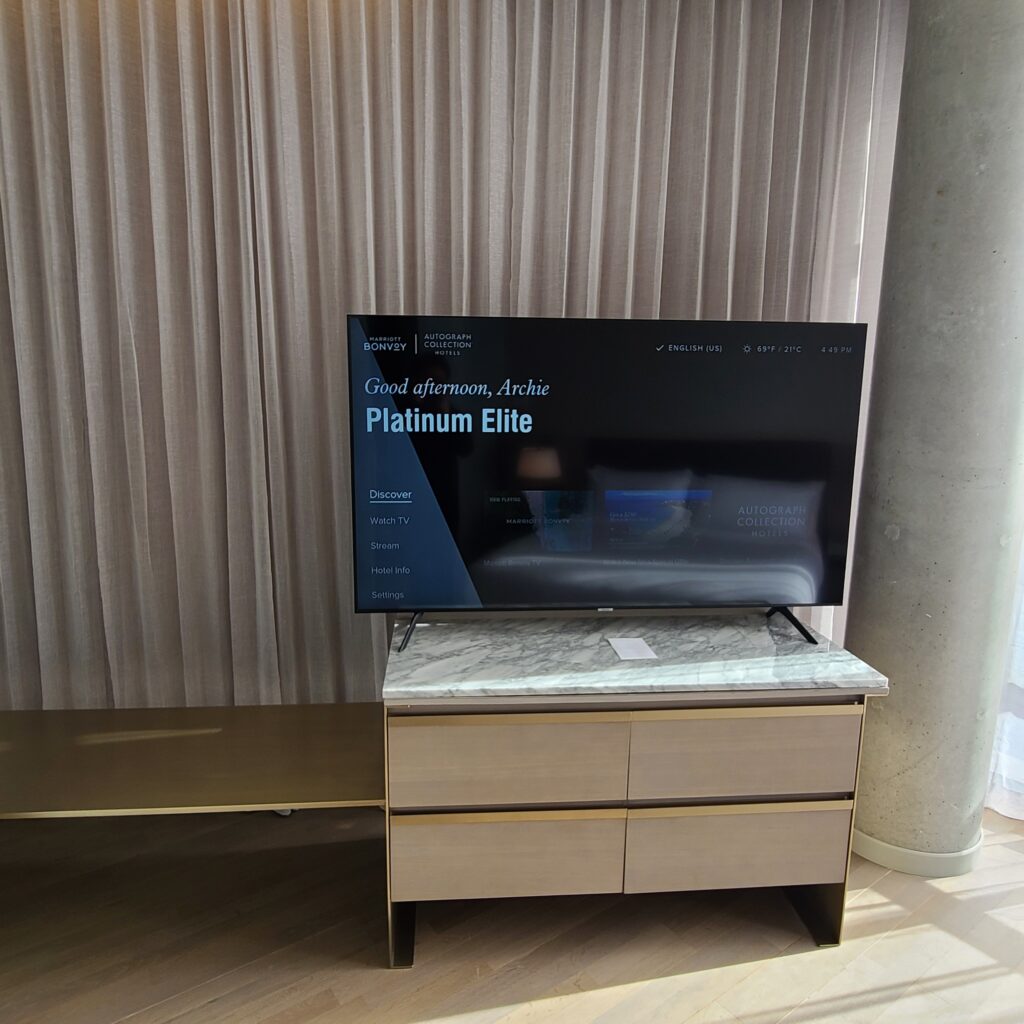 Review: TETRA Hotel, Autograph Collection 17 TETRA Hotel Suite Bedroom TV