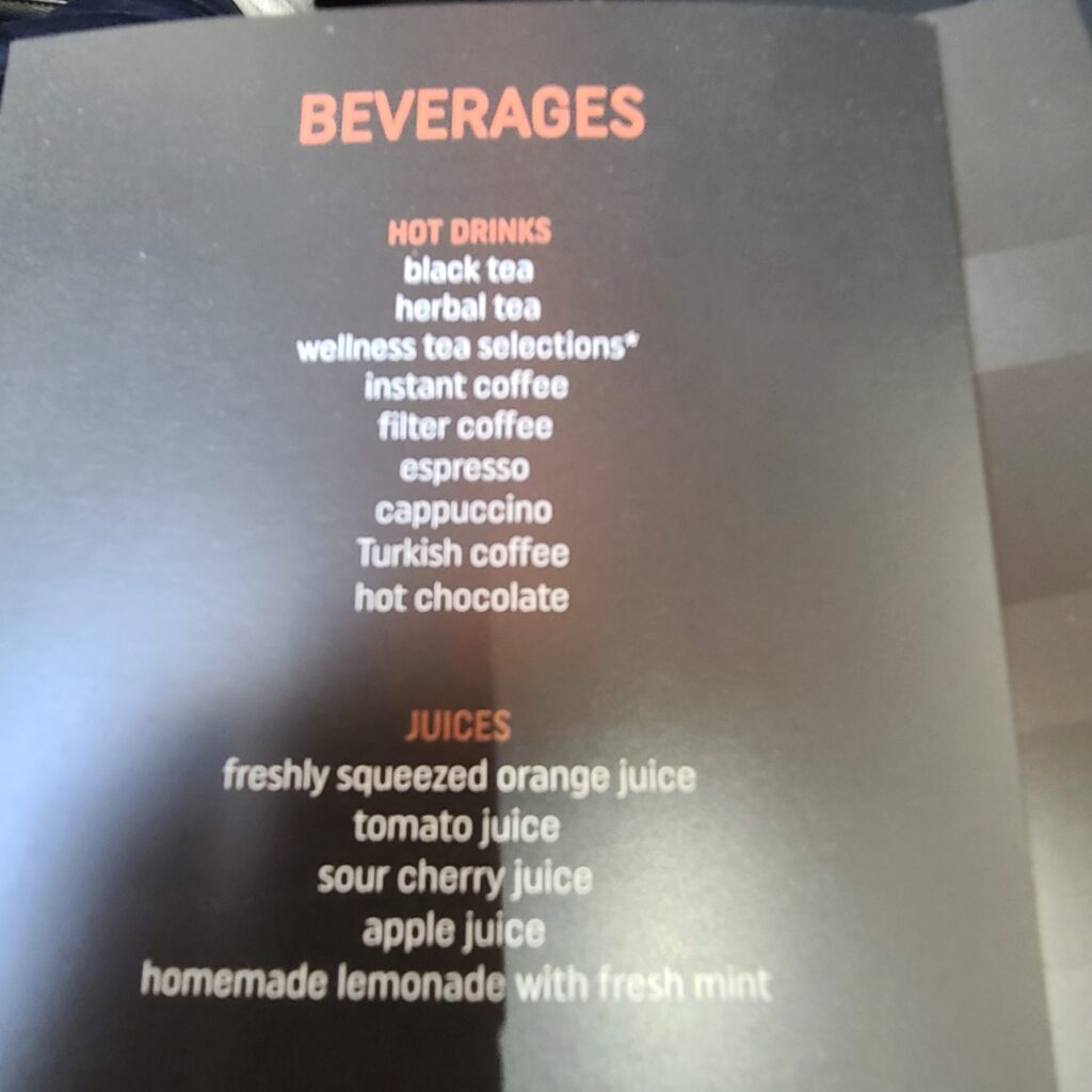 Review: Turkish Airlines Business Class Boeing 787-9 Dreamliner (IST-SFO) 31 Turkish Airlines Business Class 787 Beverages Menu