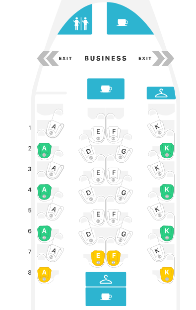 Review: Turkish Airlines Business Class Boeing 787-9 Dreamliner (IST-SFO) 5 Turkish Airlines New Business Class 787-9 Seat Map