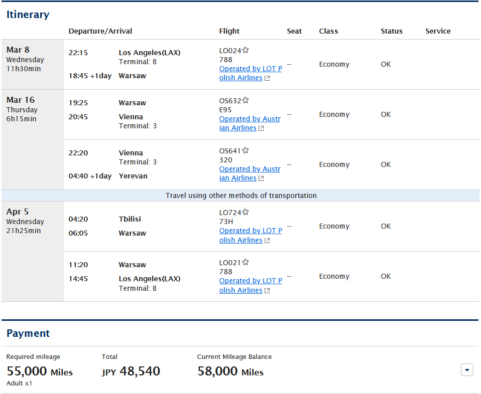 Ways to Fly to Armenia & Georgia with Points & Miles 2 ANA Armenia & Georgia