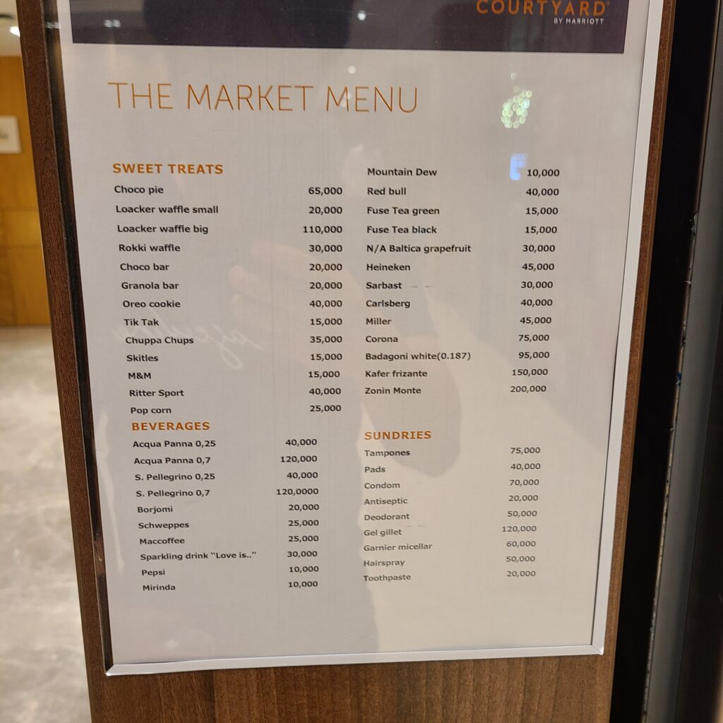 Courtyard by Marriott Tashkent Market Prices