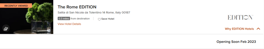 The Rome EDITION Opening in February 2023 2 The Rome EDITION Opening Date
