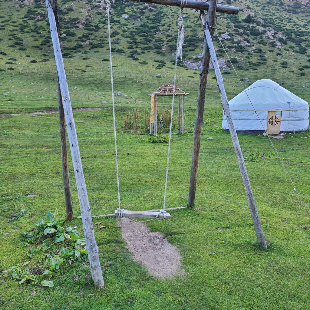 Trekking & Overnight Yurt Stay in Altyn Arashan 24 Altyn Arashan Yurt Camp Swings