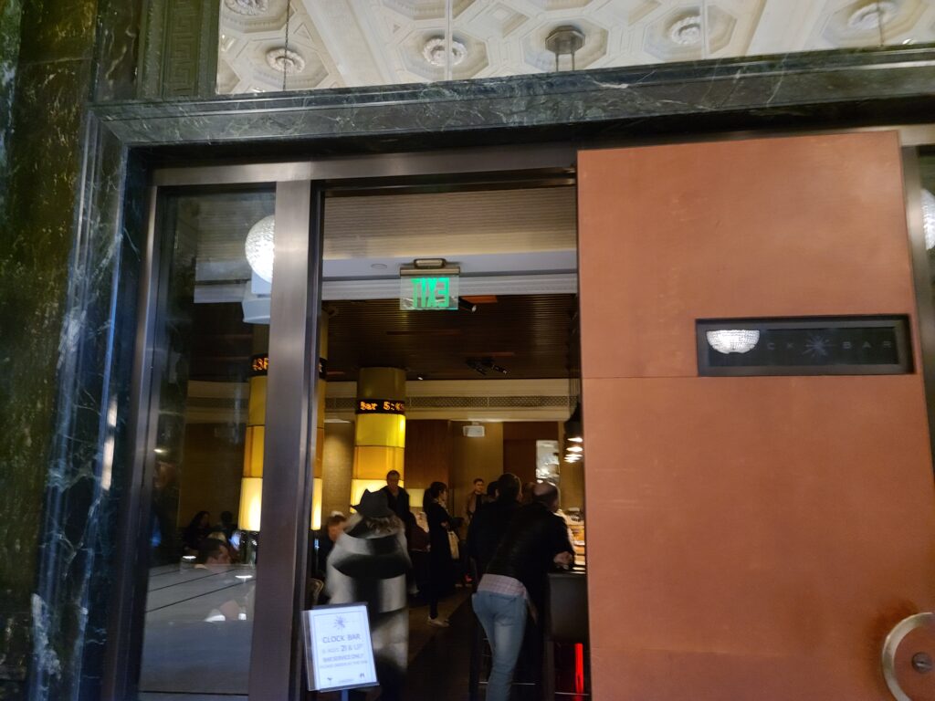 The Westin St. Francis Clock Bar Entrance