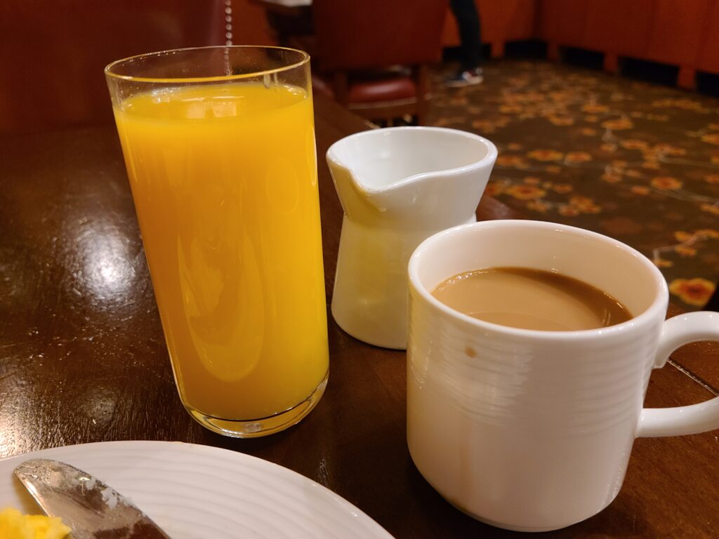 The Westin St. Francis San Francisco Oak Room Breakfast Drinks