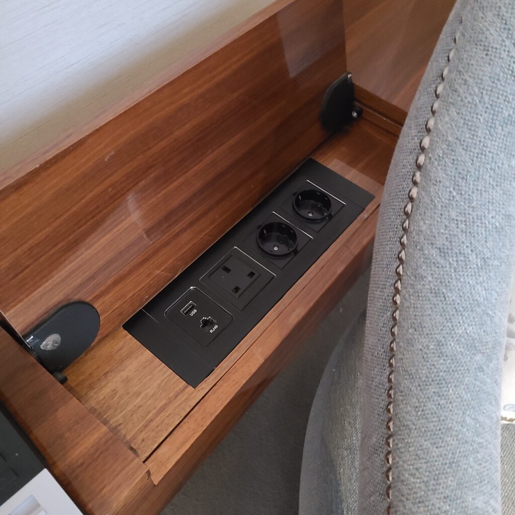 The Ritz-Carlton, Budapest Family Suite Living Room Power Outlets