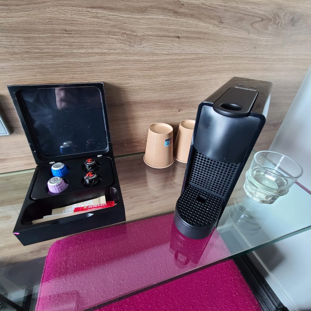 Moxy Paris CDG Moxyfied Family Sleeper Living Room Coffee Maker