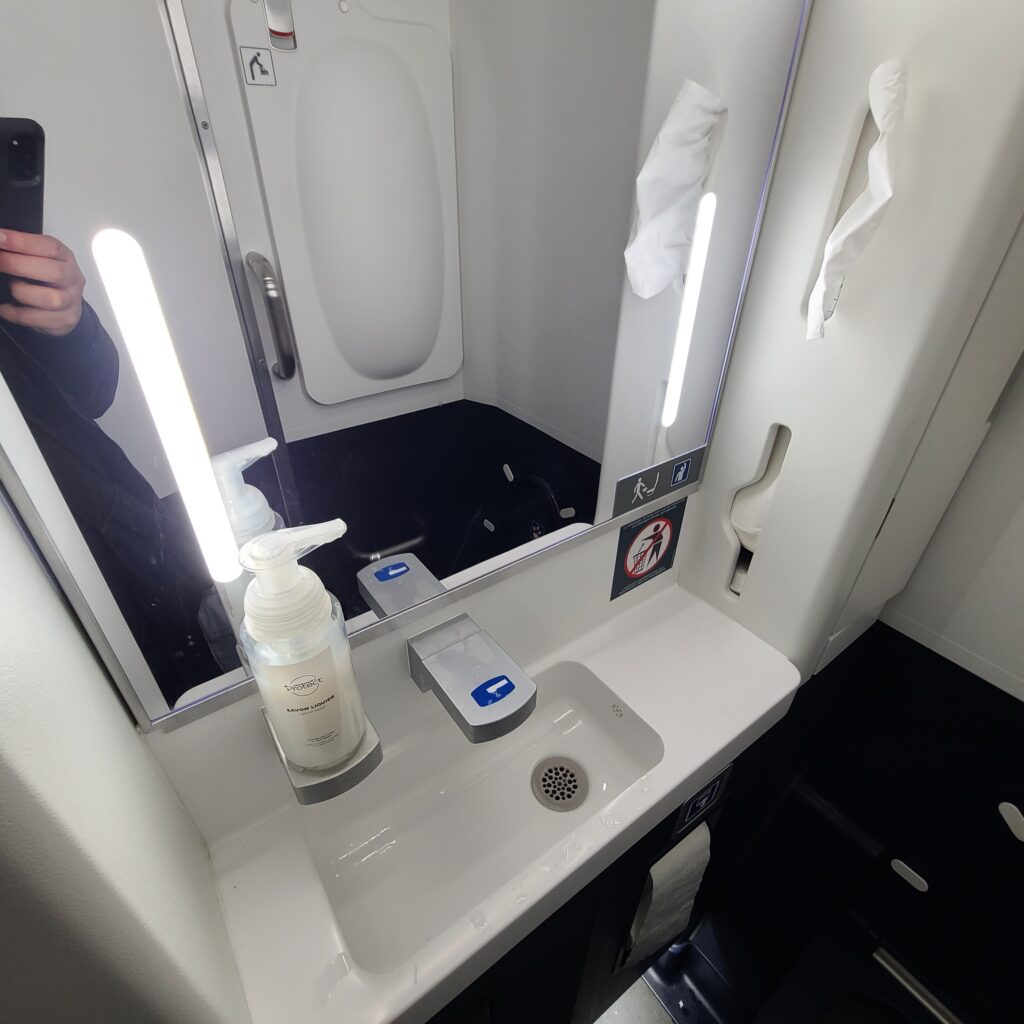 Review: Air France Airbus A220-300 Economy Class (FCO-CDG) 18 Air France Airbus A220-300 Lavatory Sink
