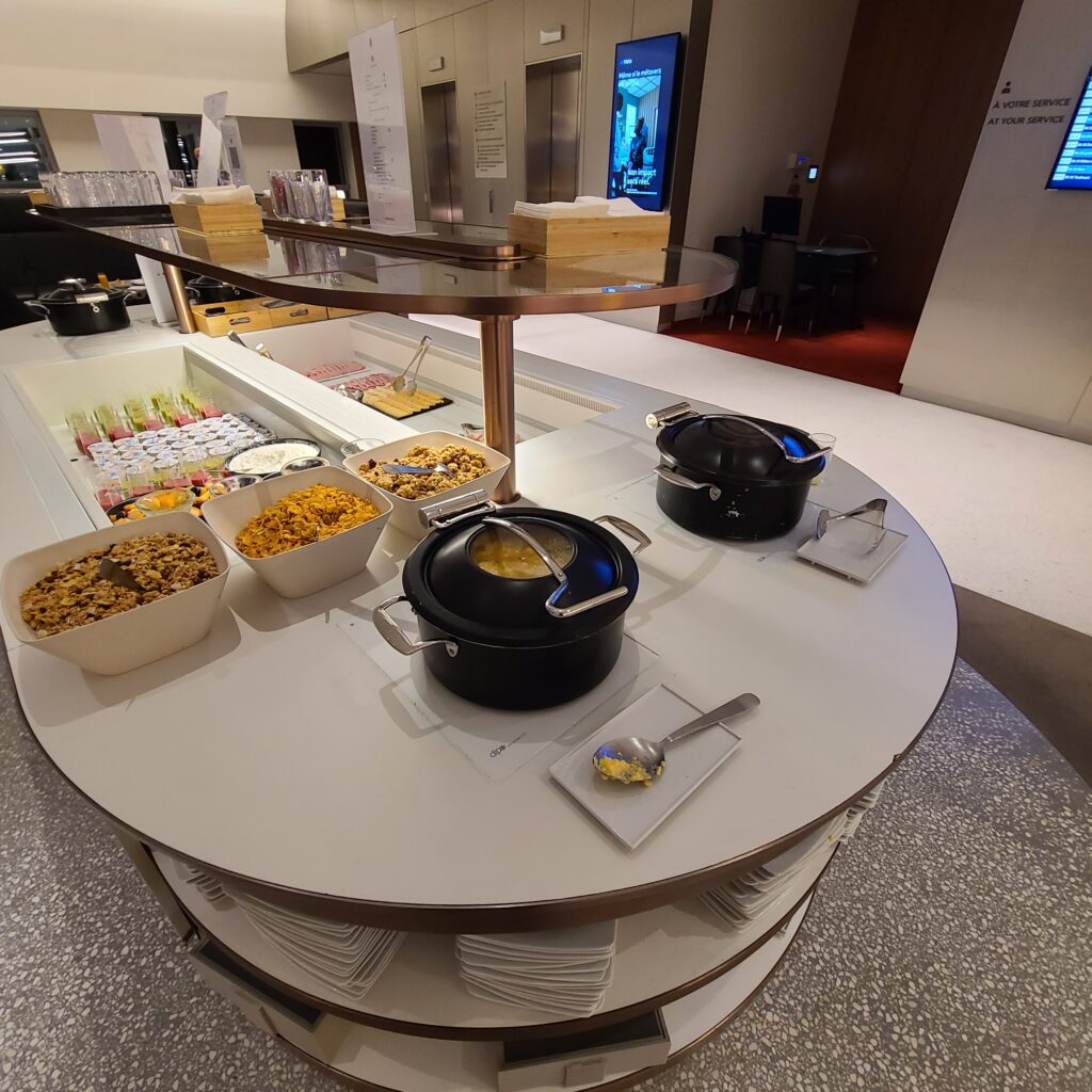 Air France Paris CDG Terminal 2F Breakfast Section