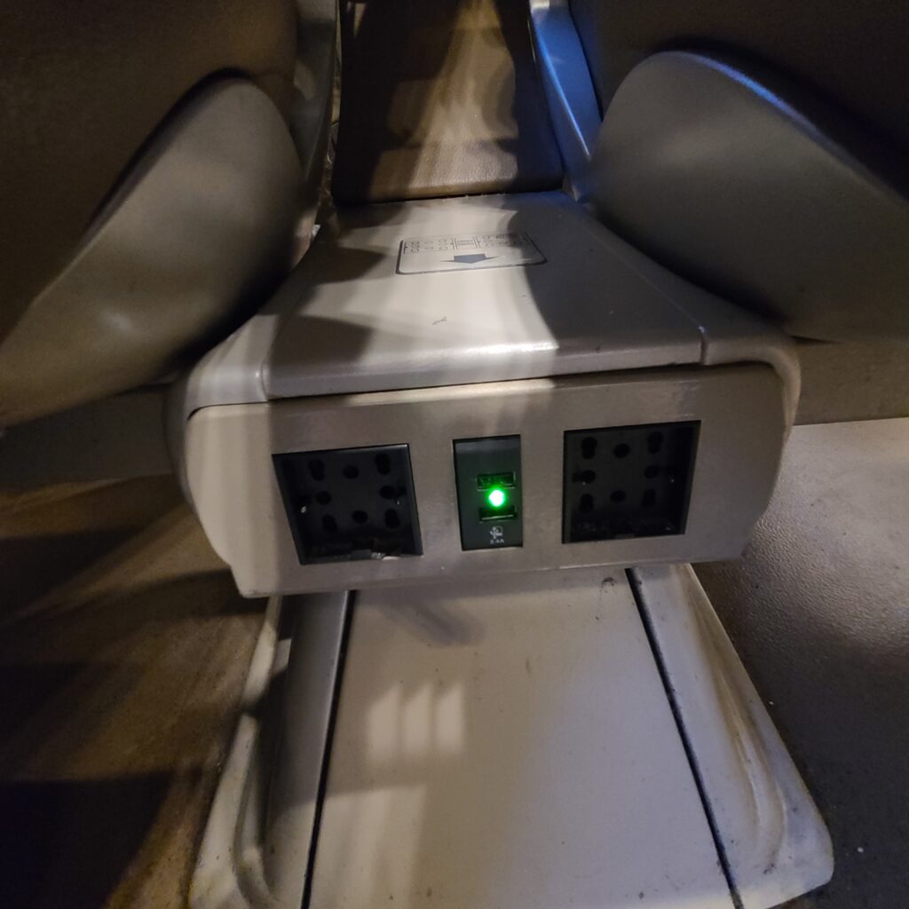 Frecciarossa Business Class Seats Power Outlets