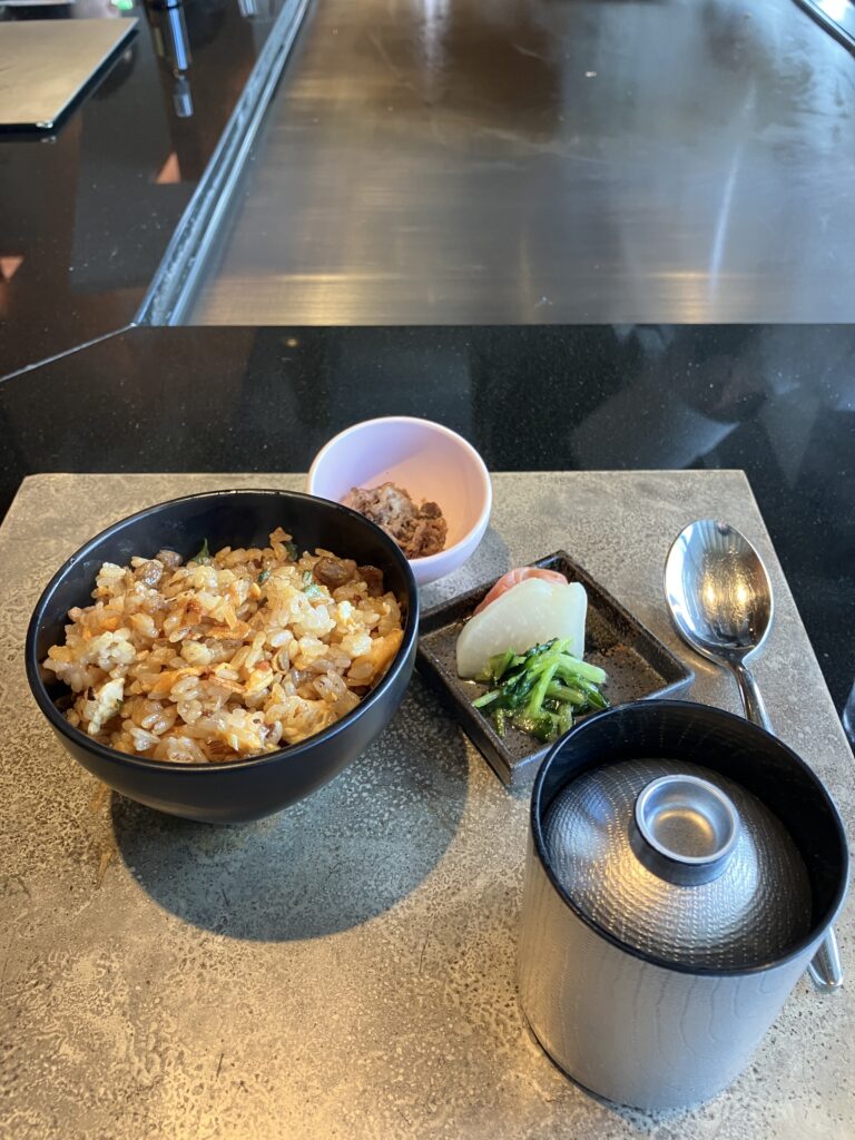 Conrad Osaka Kura Teppanyaki Garlic Rice