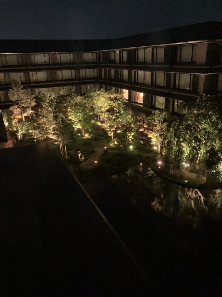 HOTEL THE MITSUI KYOTO Garden Suite Bedroom View at Night