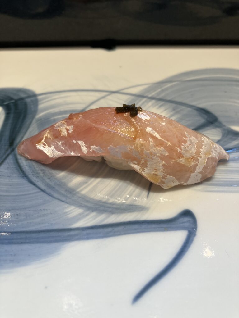 Review: Mizuki at Ritz-Carlton, Kyoto (Sushi & Tempura) 12 Mizuki at Ritz-Carlton, Kyoto Sushi tilefish with kelp