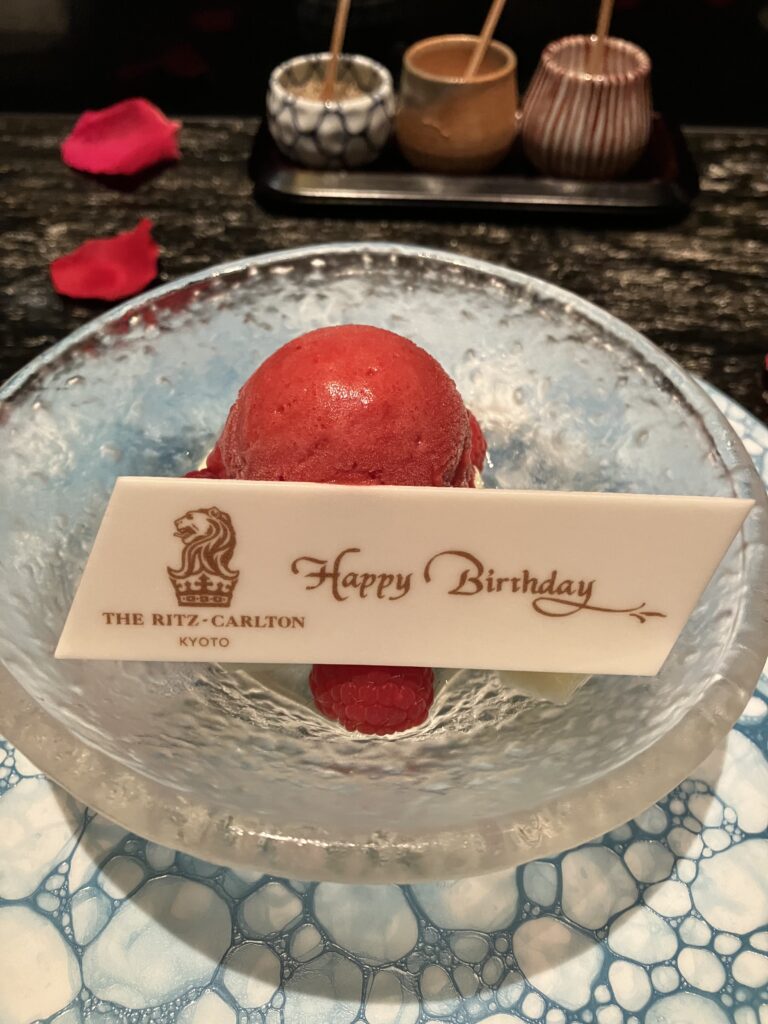 Review: Mizuki at Ritz-Carlton, Kyoto (Sushi & Tempura) 45 Mizuki at Ritz-Carlton, Kyoto Tempura Birthday Dessert