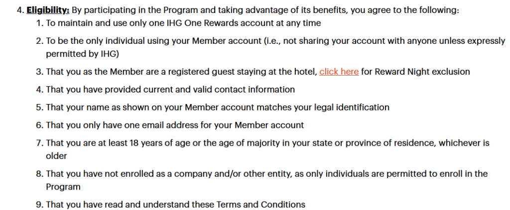 IHG Business Rewards Eligibility