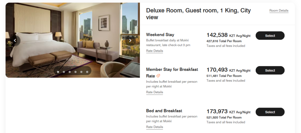 Ritz-Carlton, Astana Weekend Rate Stay