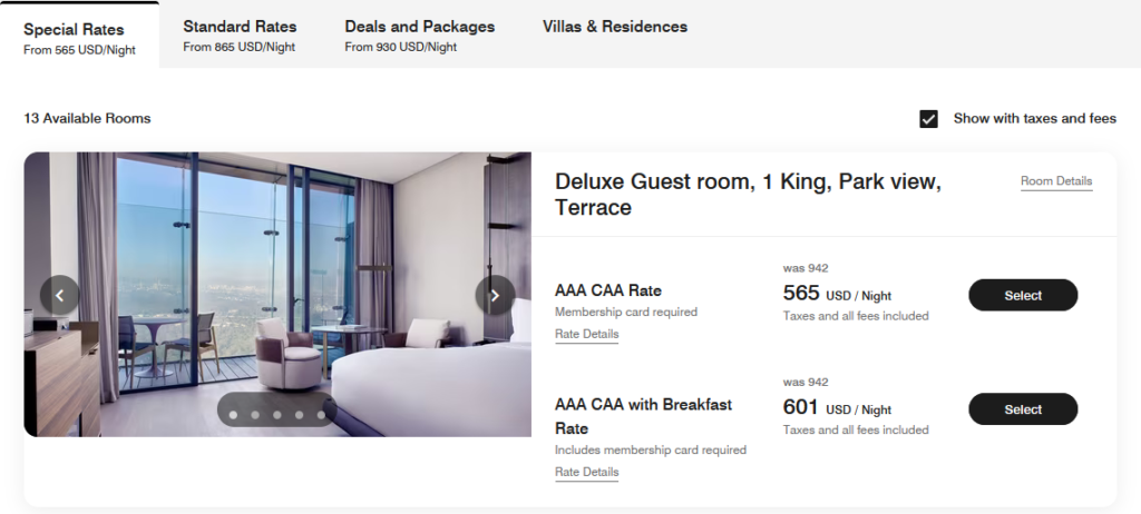 Ritz-Carlton, Mexico City AAA Free Breakfast Rate