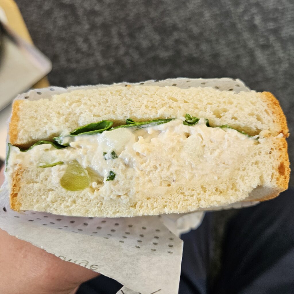 Capital One Lounge DFW Chicken Salad Sandwich