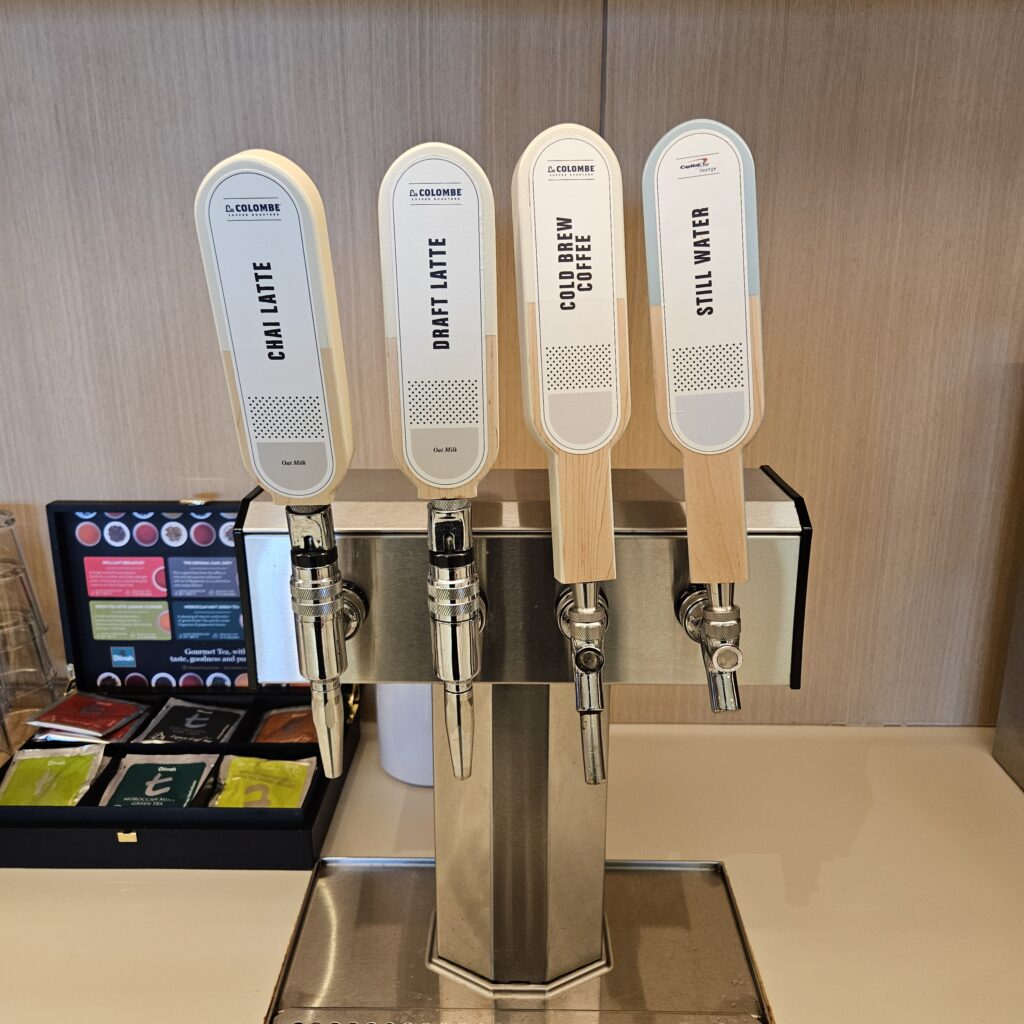 Capital One Lounge DFW Cold Coffee & Tea