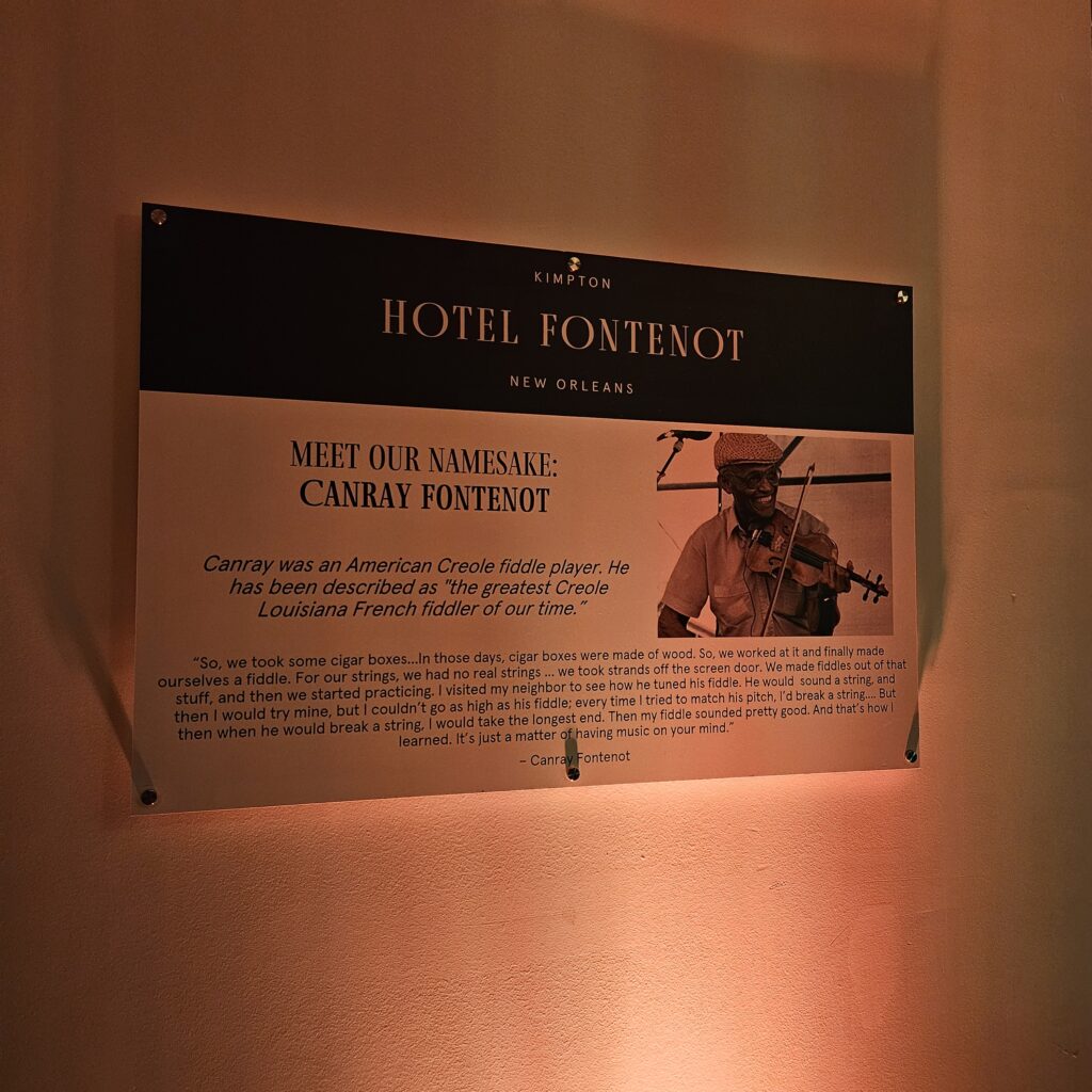 Kimpton Hotel Fontenot Namesake- Canray Fontenot