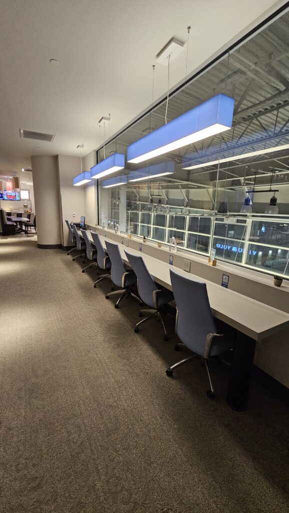 Review: The Club MSY Lounge- Louis Armstrong New Orleans International Airport 6 The Club MSY Work Area