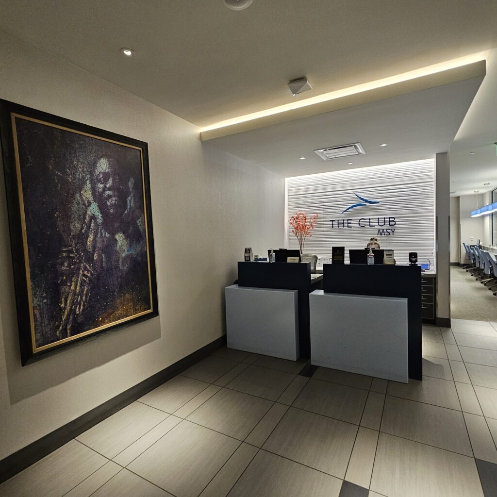 Review: The Club MSY Lounge- Louis Armstrong New Orleans International Airport 3 The Club MSY Reception