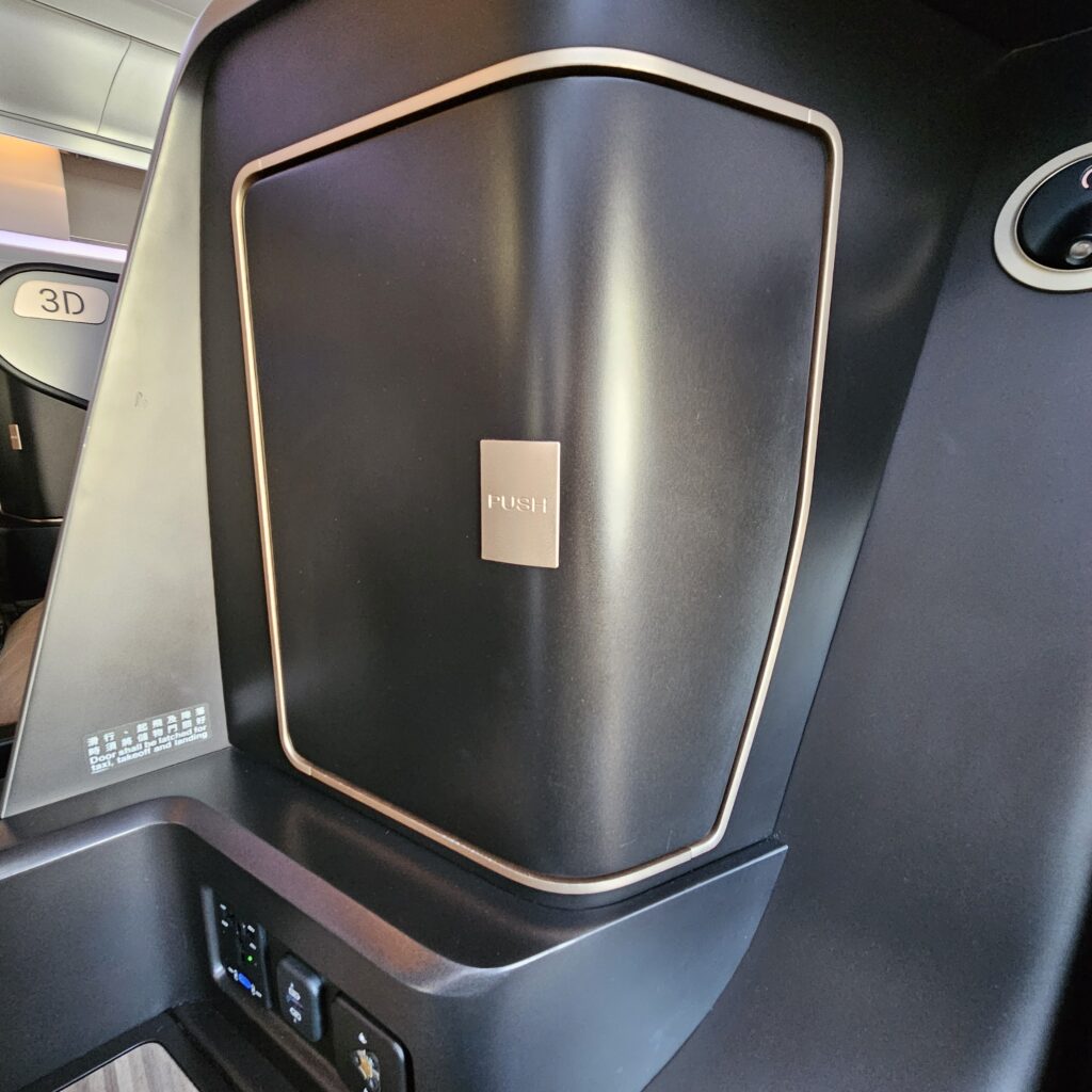 Starlux Airbus A330-900neo Business Class Storage