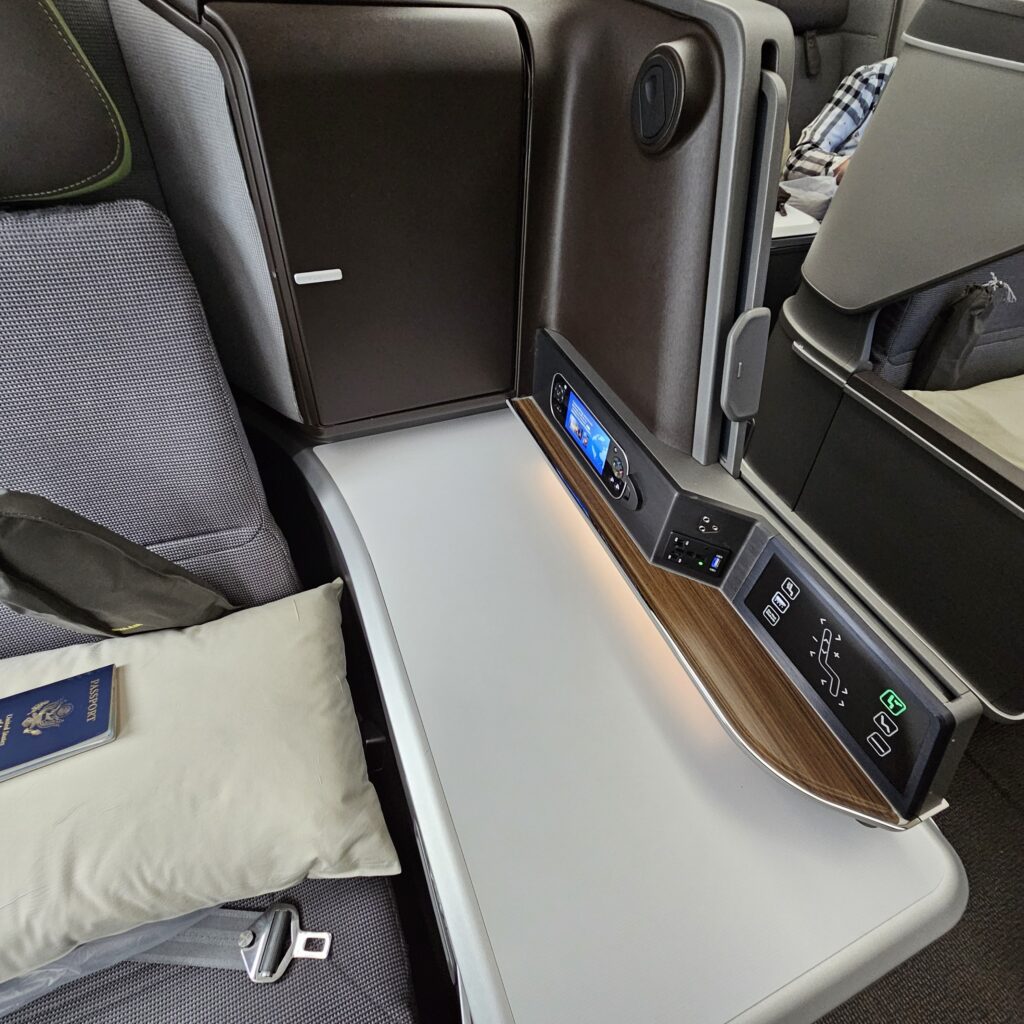 EVA Air Boeing 787-10 Business Class Seat Side Table