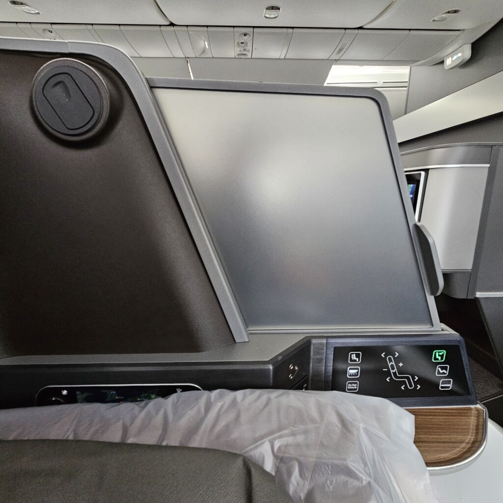 EVA Air Boeing 787-10 Business Class Seat Privacy Partition