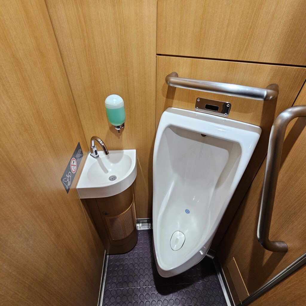 Review: Revaty Kegon (Tobu 500-series) Limited Express Train (Nikko-Asakusa) 9 Revaty Train Urinal