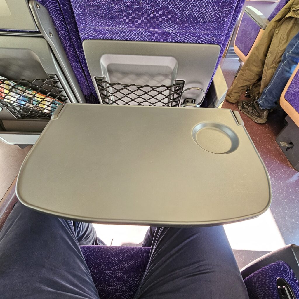 Review: Revaty Kegon (Tobu 500-series) Limited Express Train (Nikko-Asakusa) 5 Revaty Train Seats Tray Table
